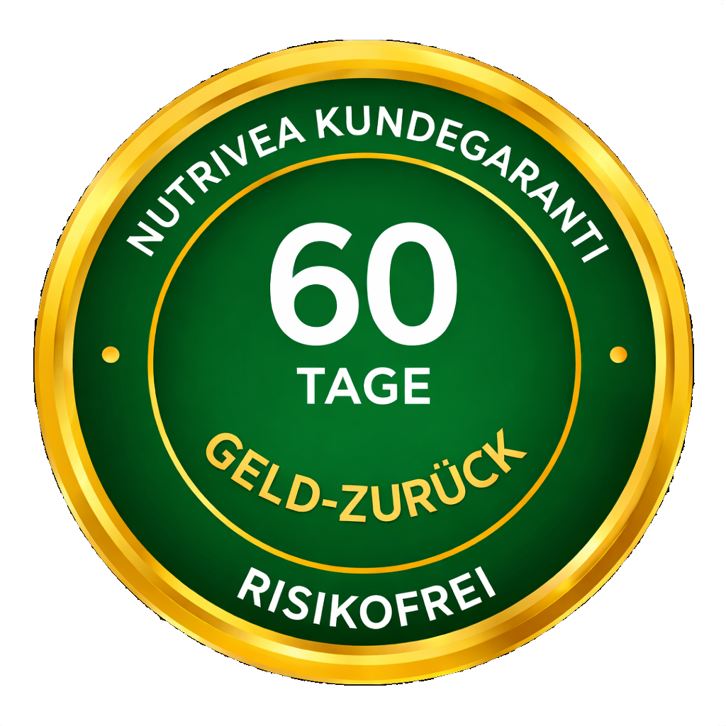 60 Tage Geld-zurück-Garantie Siegel in Grün und Gold